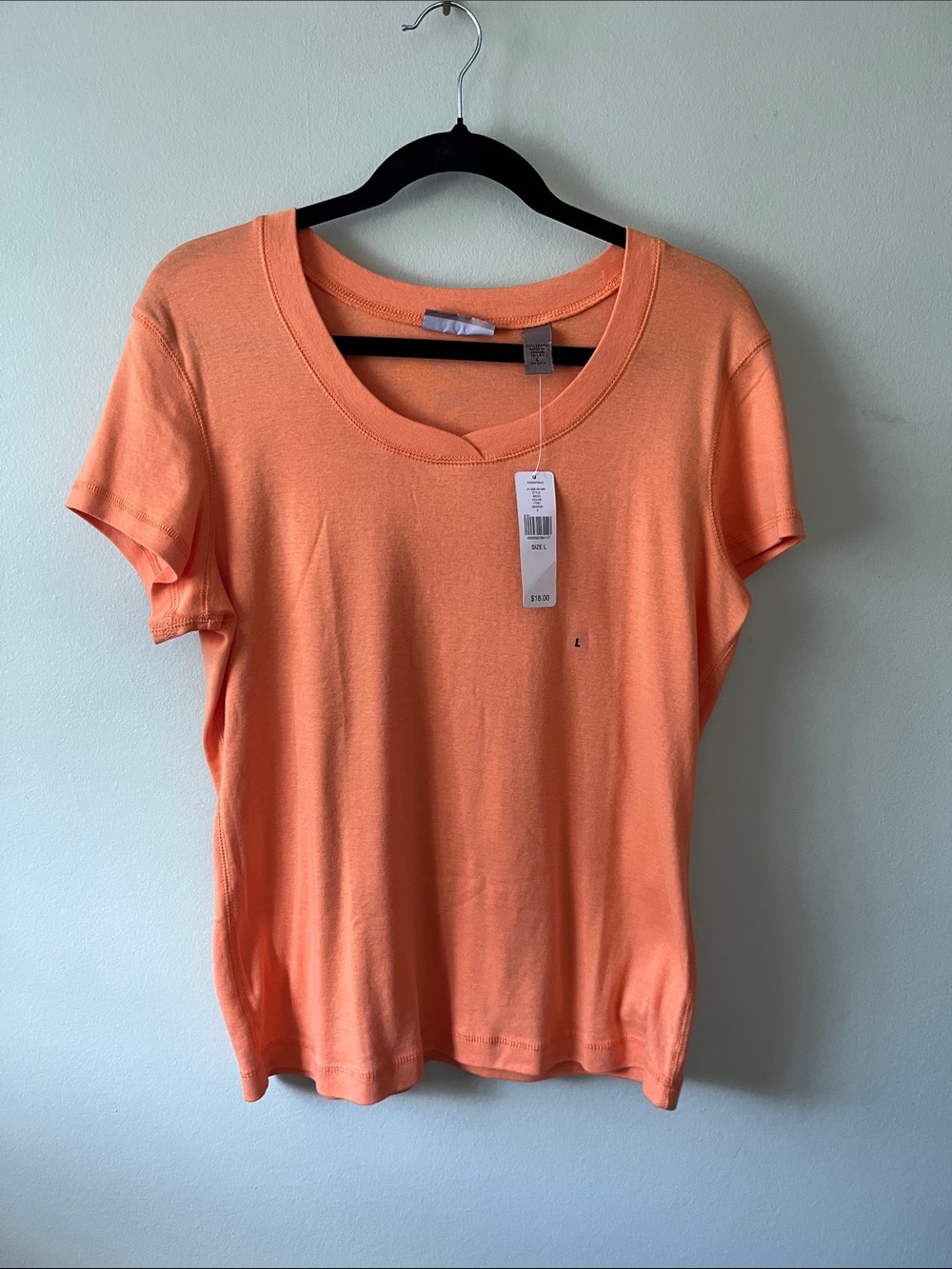 i. e. Relaxed Women's Peach-Orange Short Sleeve Scoop Neck Tee NWT